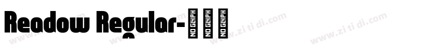 Readow Regular字体转换